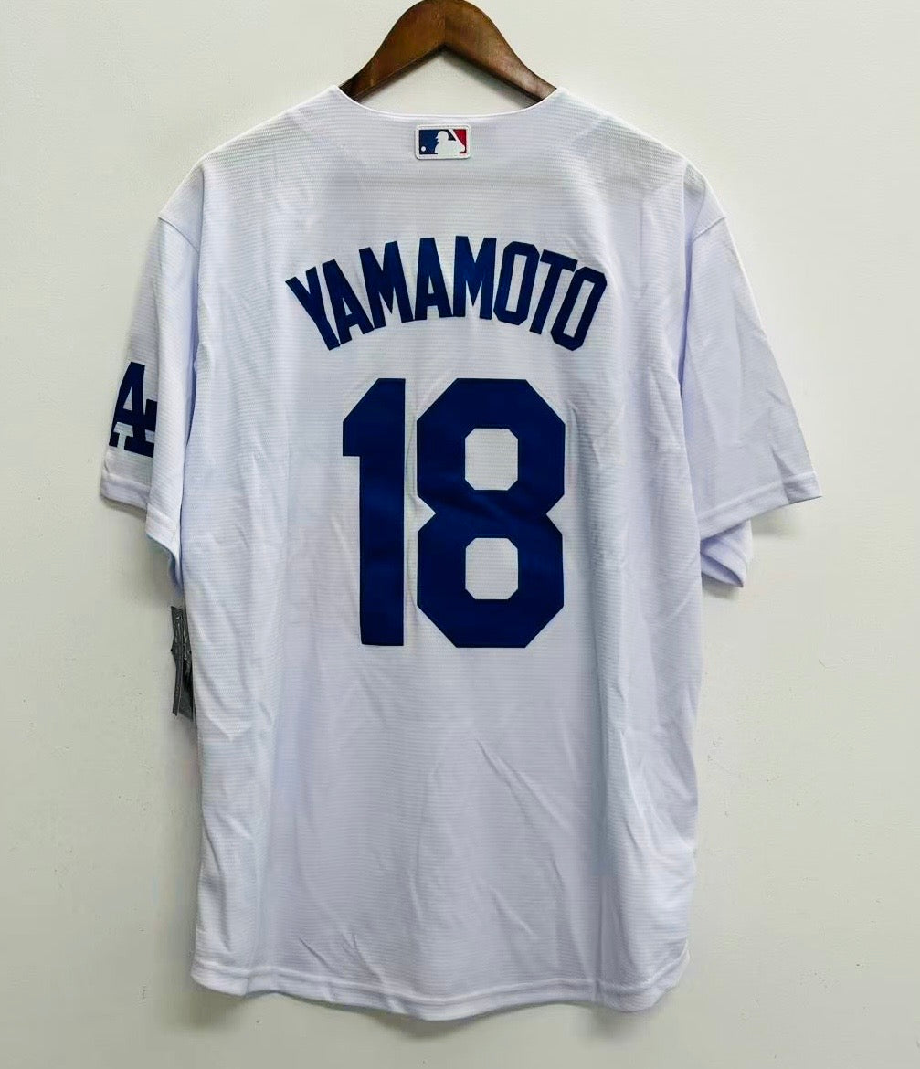 Yoshinobu Yamamoto Los Angeles Dodgers Official MLB Nike Jersey white