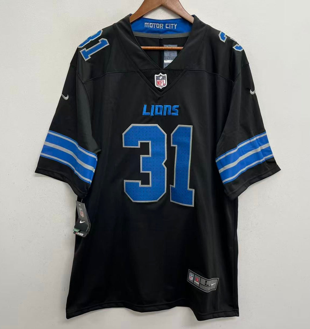 Kerby Joseph Detroit Lions Official NFL Nike Jersey Black