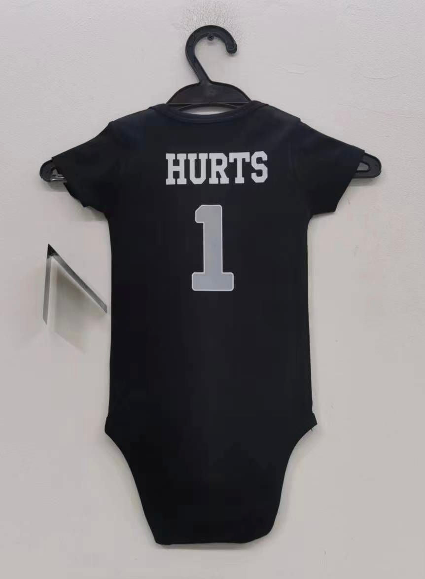 Philadelphia Eagles Jalen Hurts baby onesie creeper snap suit b/t