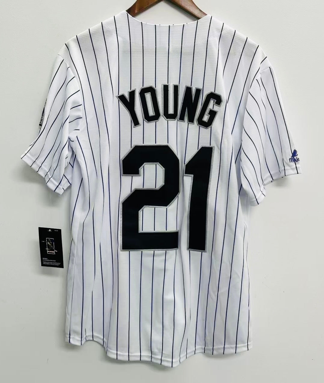 Eric Young Colorado Rockies Official MLB Majestic Jersey