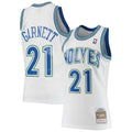 Kevin Garnett Minnesota Timberwolves Mitchell & Ness Jersey white