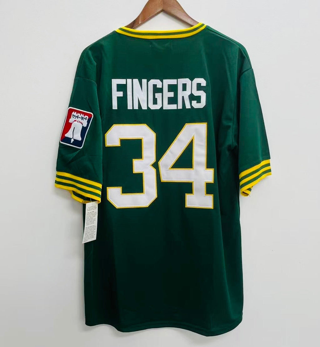 Rollie Fingers Oakland A’s Athletics Official MLB Mitchell & Ness Jersey