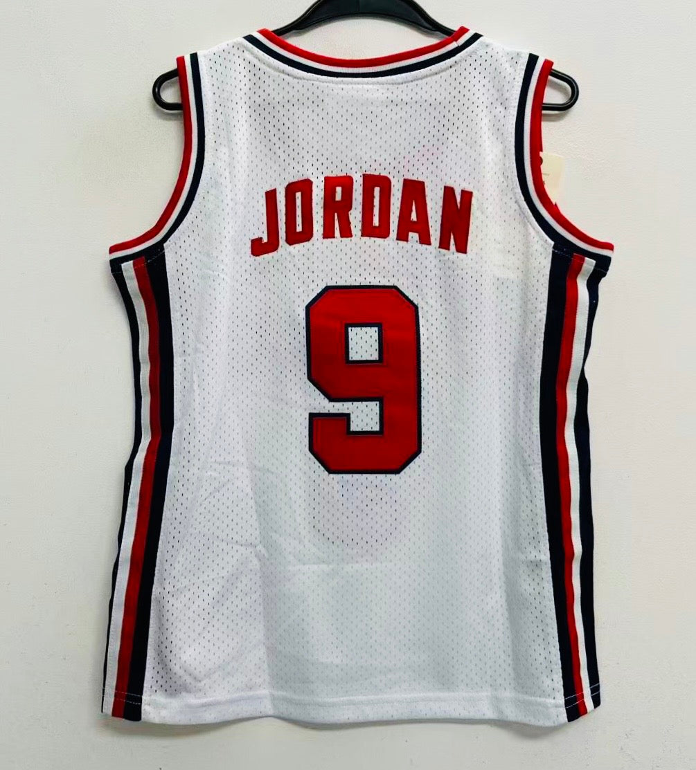 Michael Jordan YOUTH KIDS USA Basketball Olympic Dream Team Mitchell & Ness Jersey white