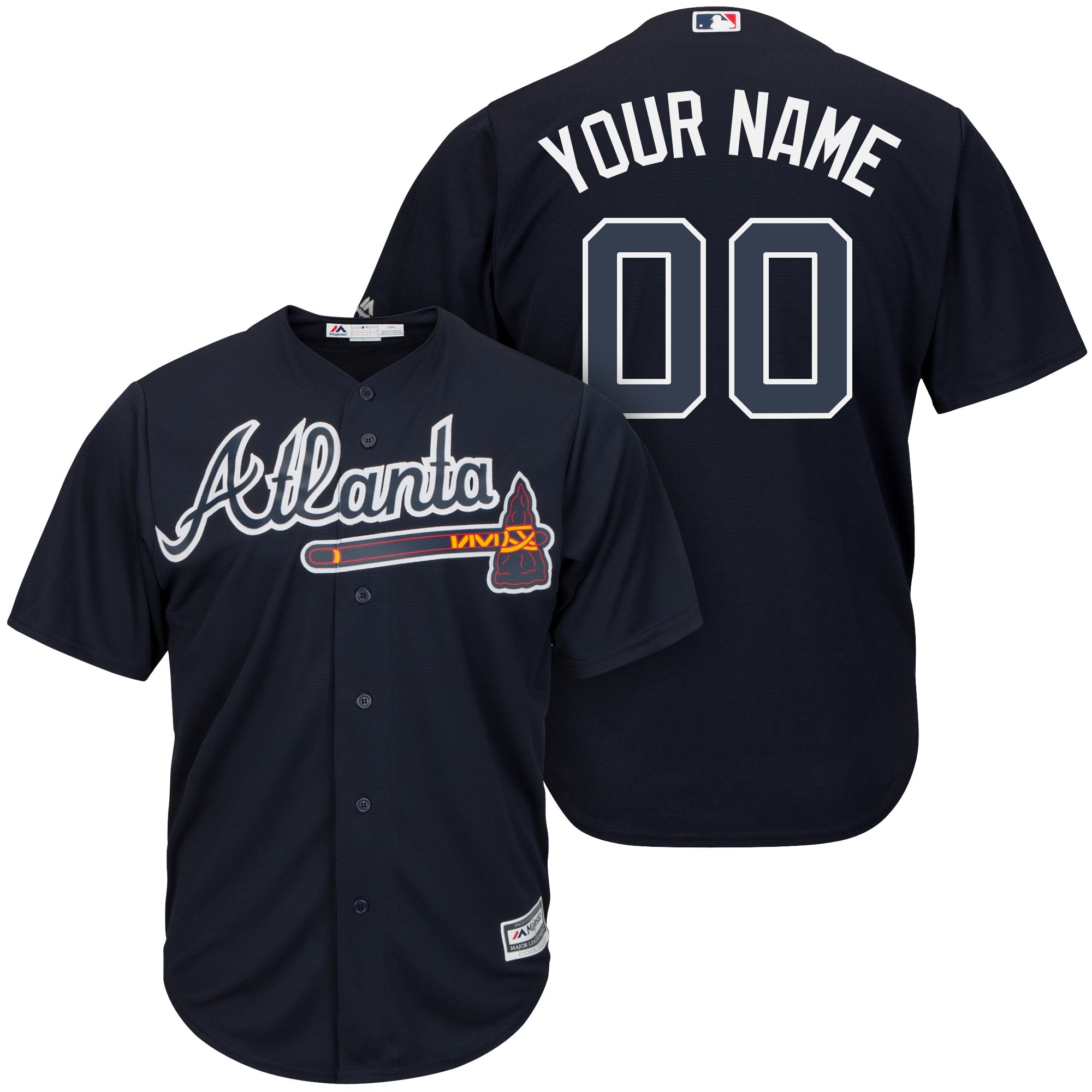 Atlanta Braves Any Name and Number customized YOUTH KIDS Official MLB Nike jersey black