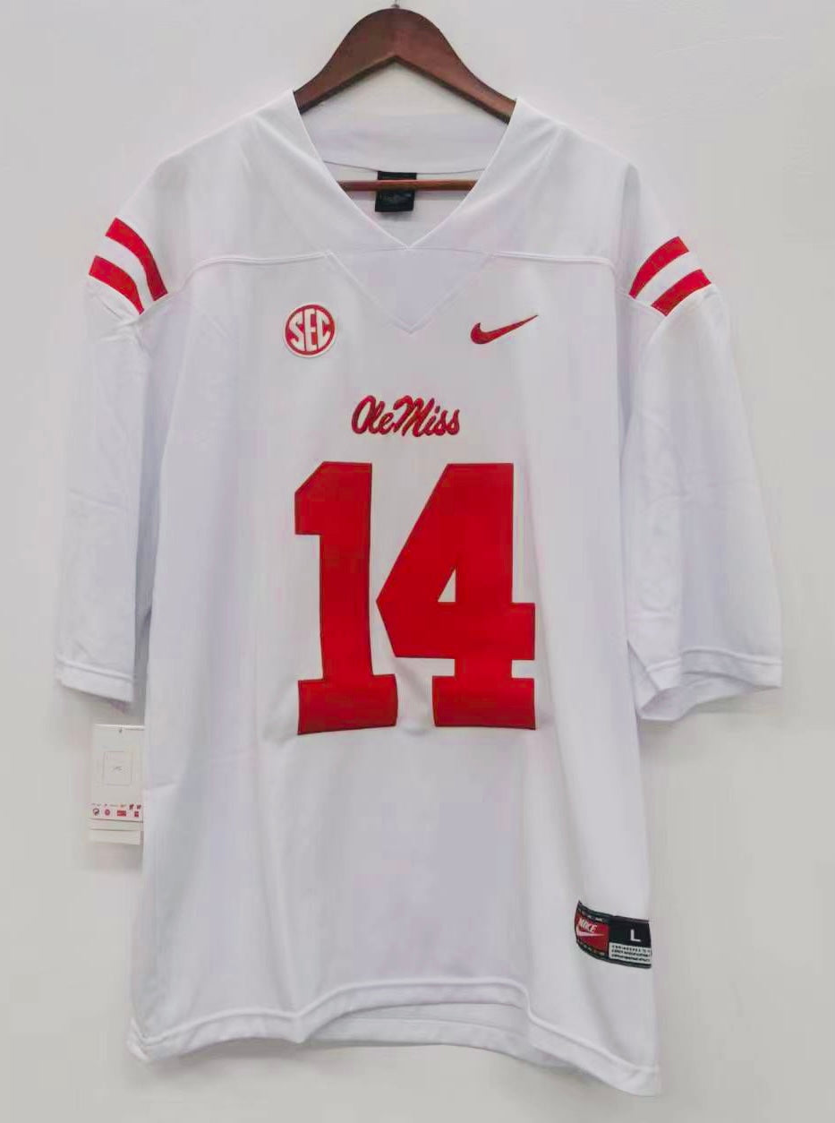 DK Metcalf Ole Miss Rebels Official NCAA Jersey white NIKE