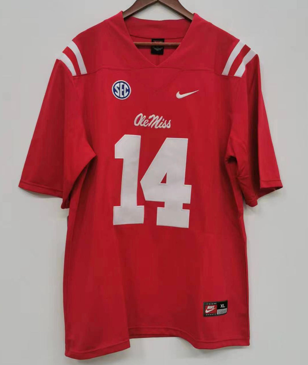 DK Metcalf Ole Miss Rebels Official NCAA Jersey red NIKE