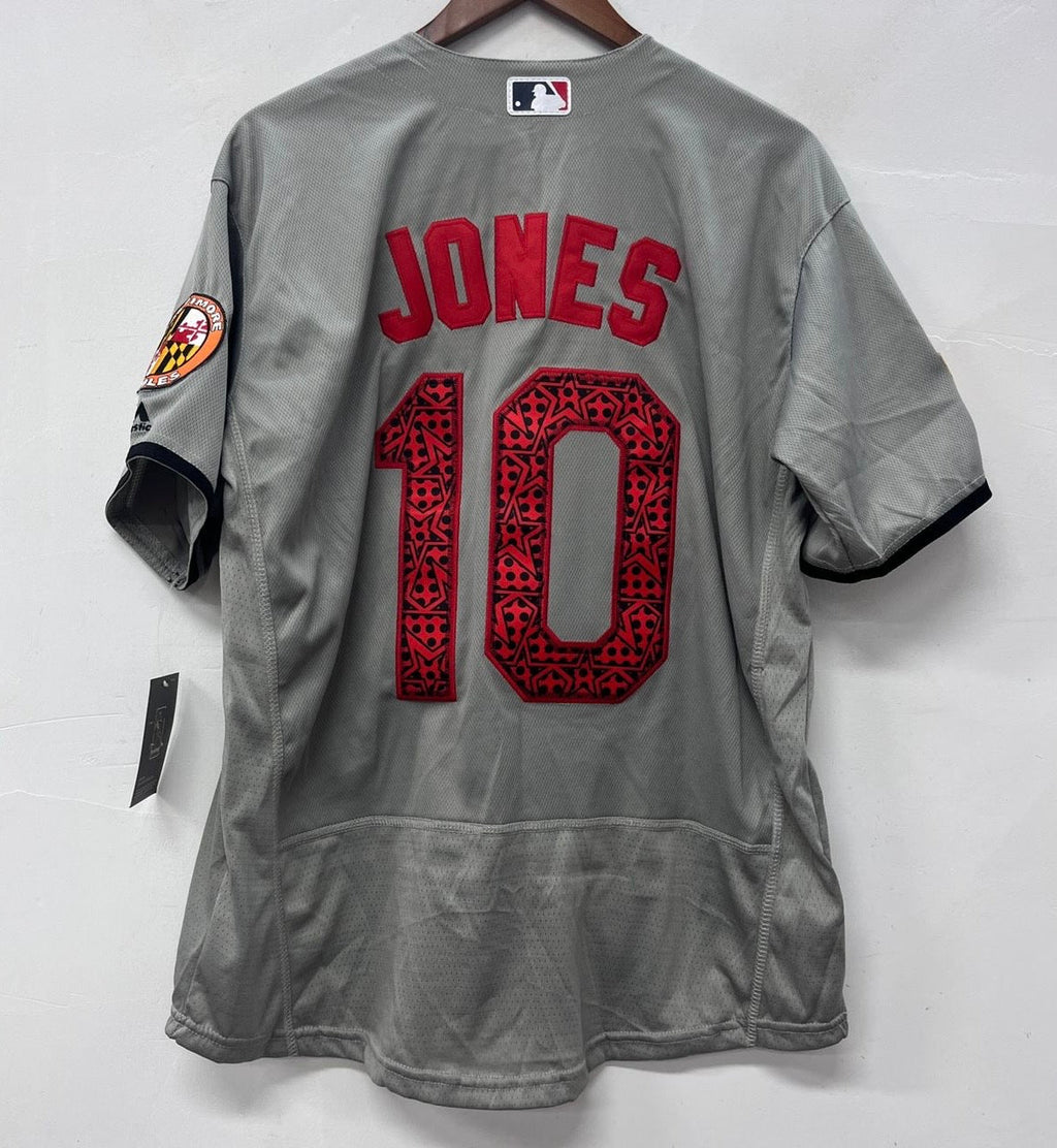 Adam Jones Baltimore Orioles jersey Majestic gray