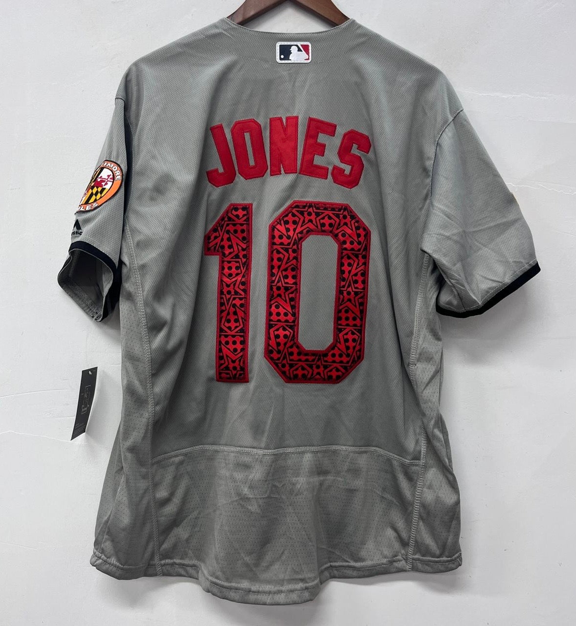 Adam Jones Baltimore Orioles jersey Majestic gray