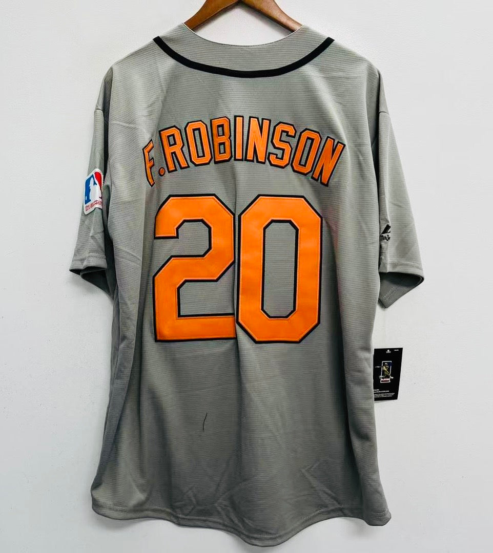 Frank Robinson 1969 Baltimore Orioles Official MLB Majestic Jersey Gray
