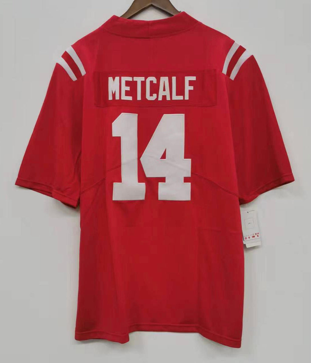 DK Metcalf Ole Miss Rebels Official NCAA Jersey red NIKE