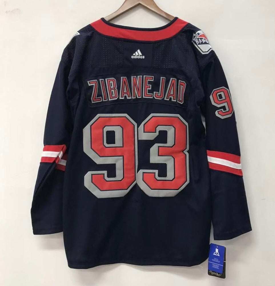 Mika Zibanejad New York Rangers Official NHL Adidas Jersey Statue of Liberty