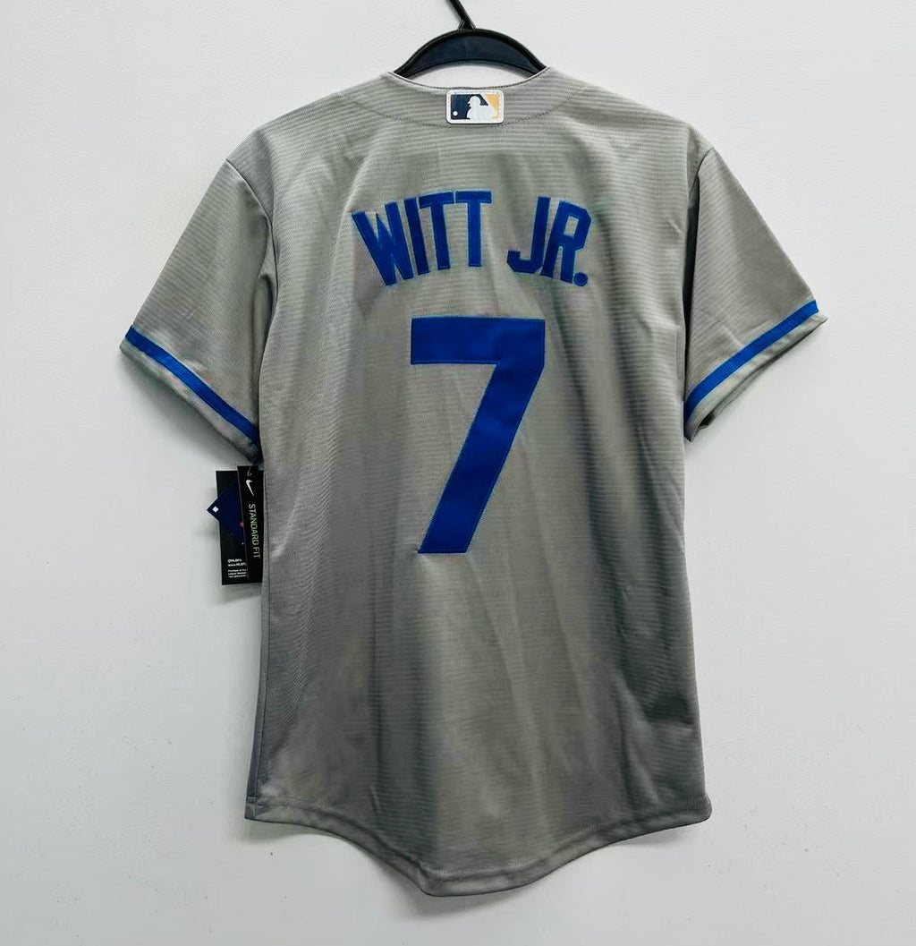 Bobby Witt Jr. YOUTH KIDS Kansas City Royals Official MLB Nike Jersey Gray