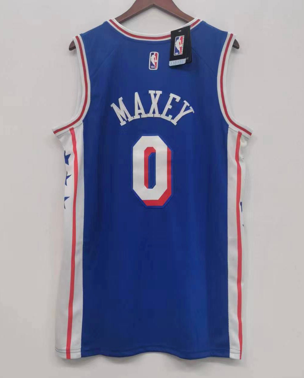 Tyrese Maxey Philadelphia 76ers Official NBA Nike Jersey Blue