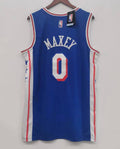 Tyrese Maxey Philadelphia 76ers Official NBA Nike Jersey Blue