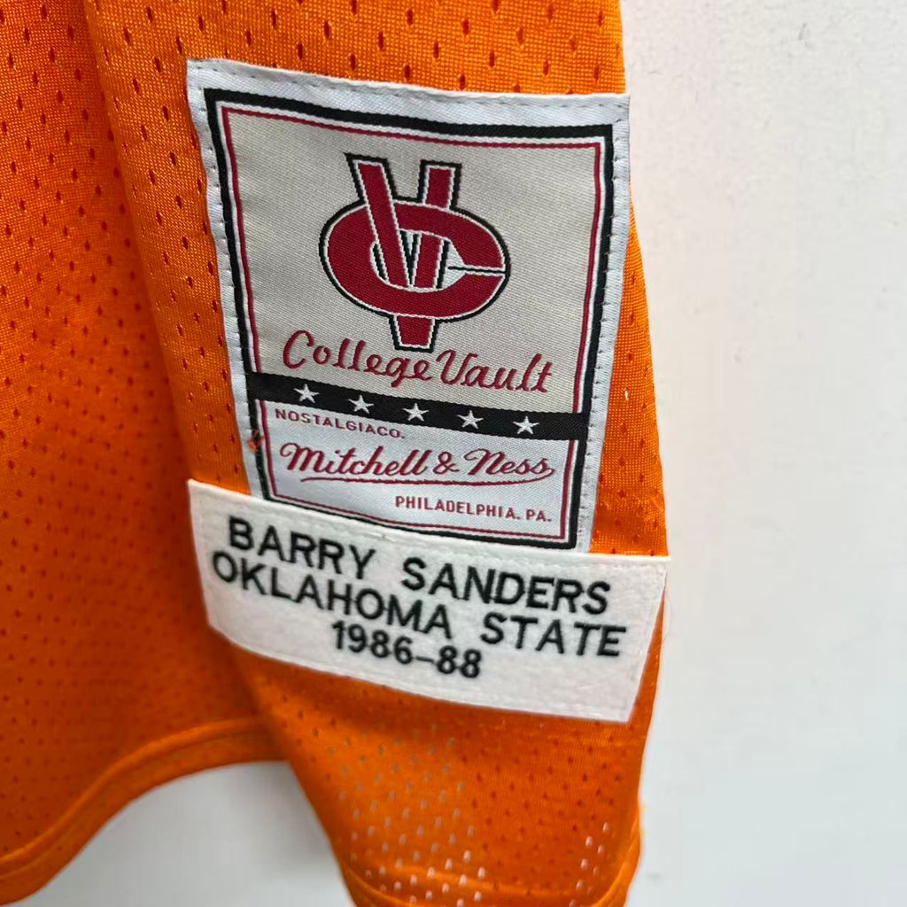 Barry Sanders Oklahoma State Official NCAA Mitchell & Ness Jersey