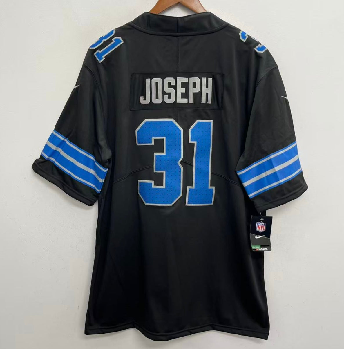 Kerby Joseph Detroit Lions Official NFL Nike Jersey Black