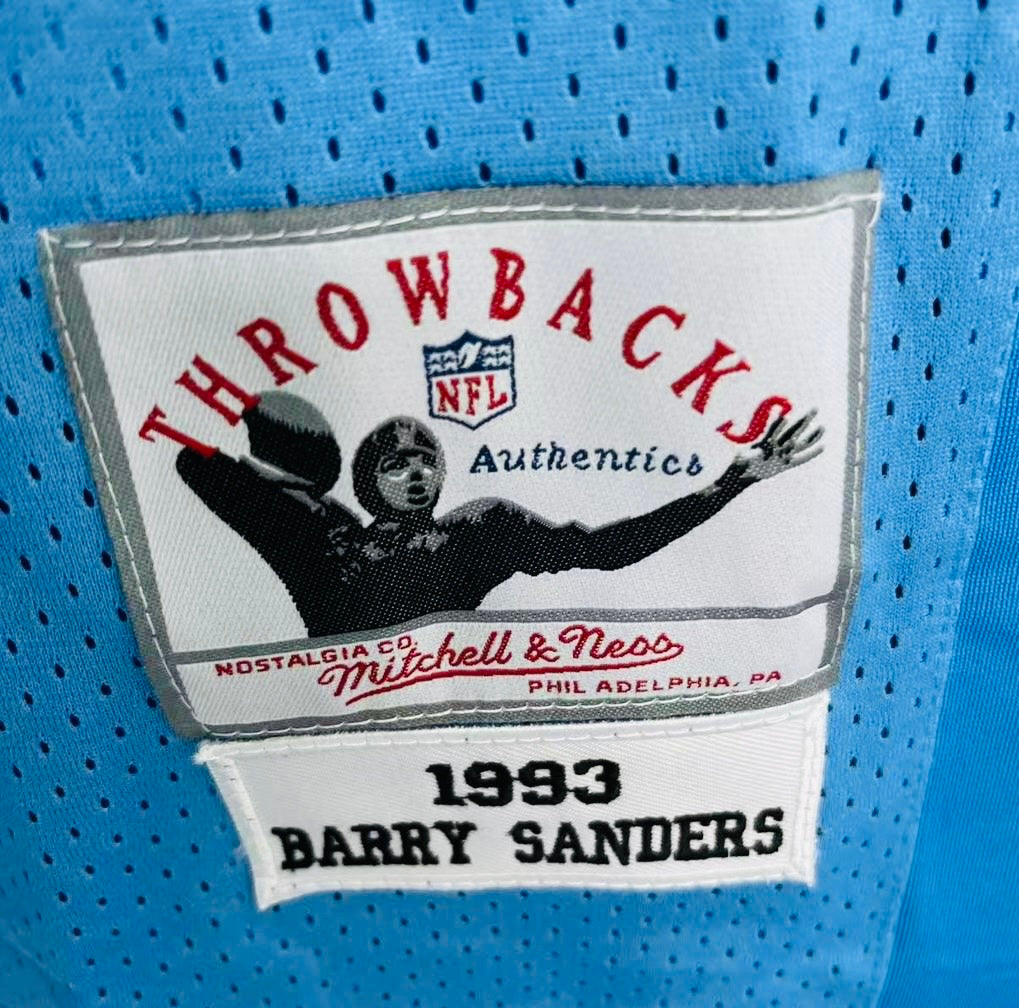 Barry Sanders 1993 Detroit Lions Official NFL Mitchell & Ness Jersey
