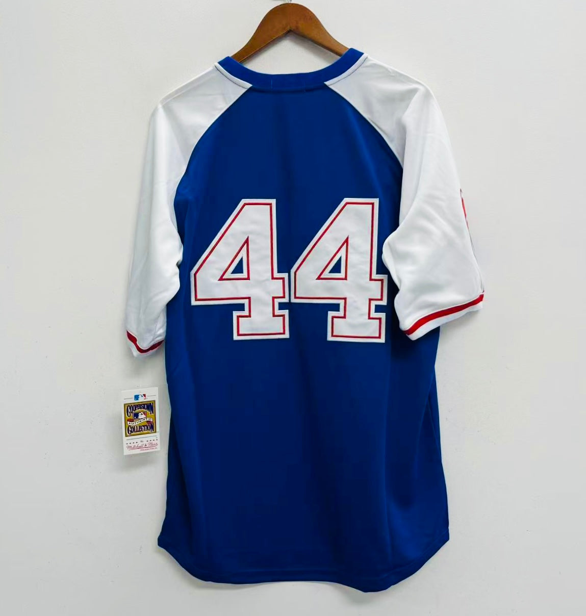 Hank Aaron Atlanta Milwaukee Braves Jersey Mitchell & Ness Pullover 1973