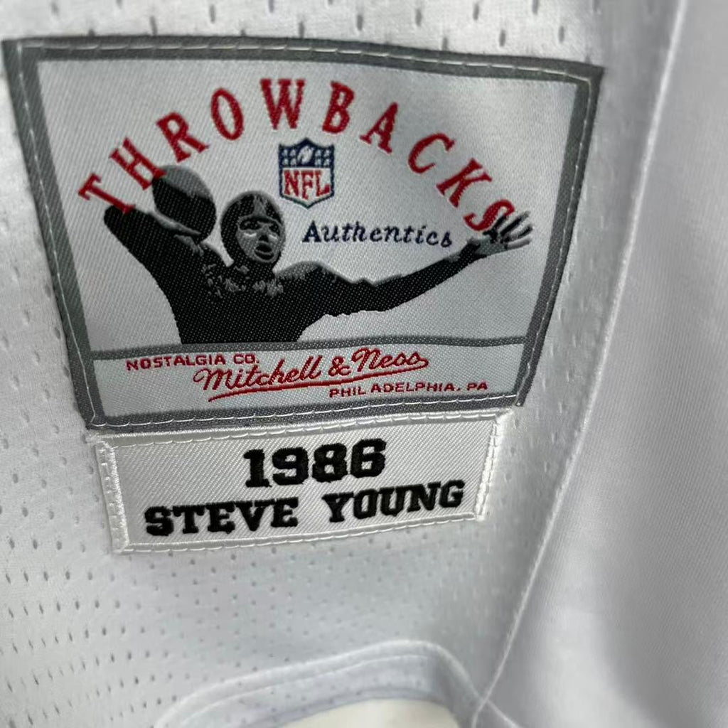 Steve Young Tampa Bay Buccaneers 1986 NFL Jersey Mitchell & Ness white