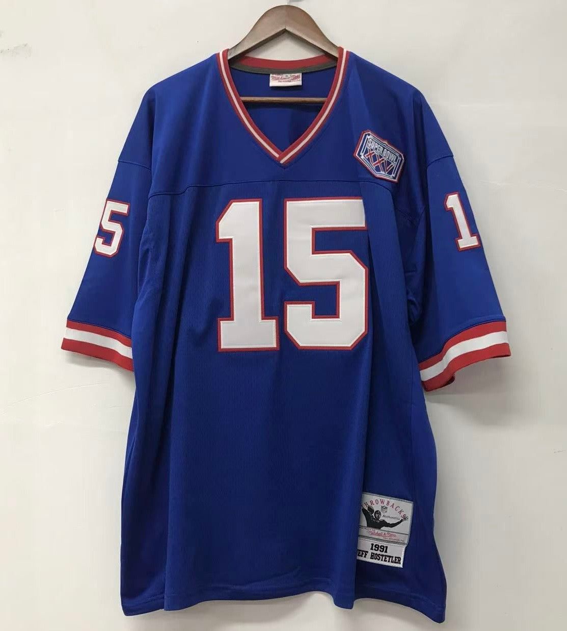 Jeff Hostetler Official NFL New York Giants Super Bowl Jersey