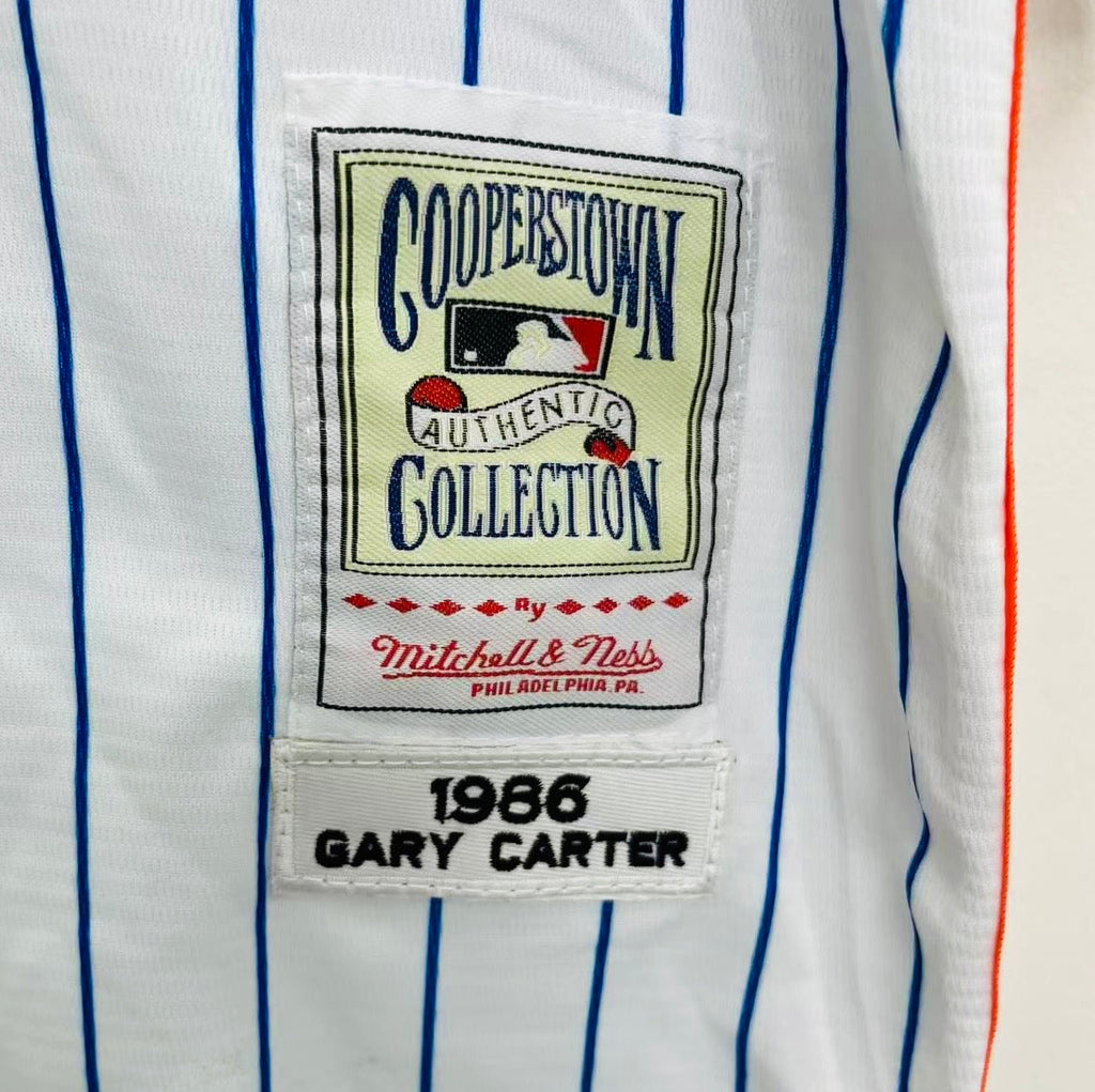 Gary Carter 1986 New York Mets Jersey Mitchell & Ness pinstripes