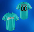 Any Name and Number customized YOUTH KIDS Miami Florida Marlins Official MLB Nike jersey
