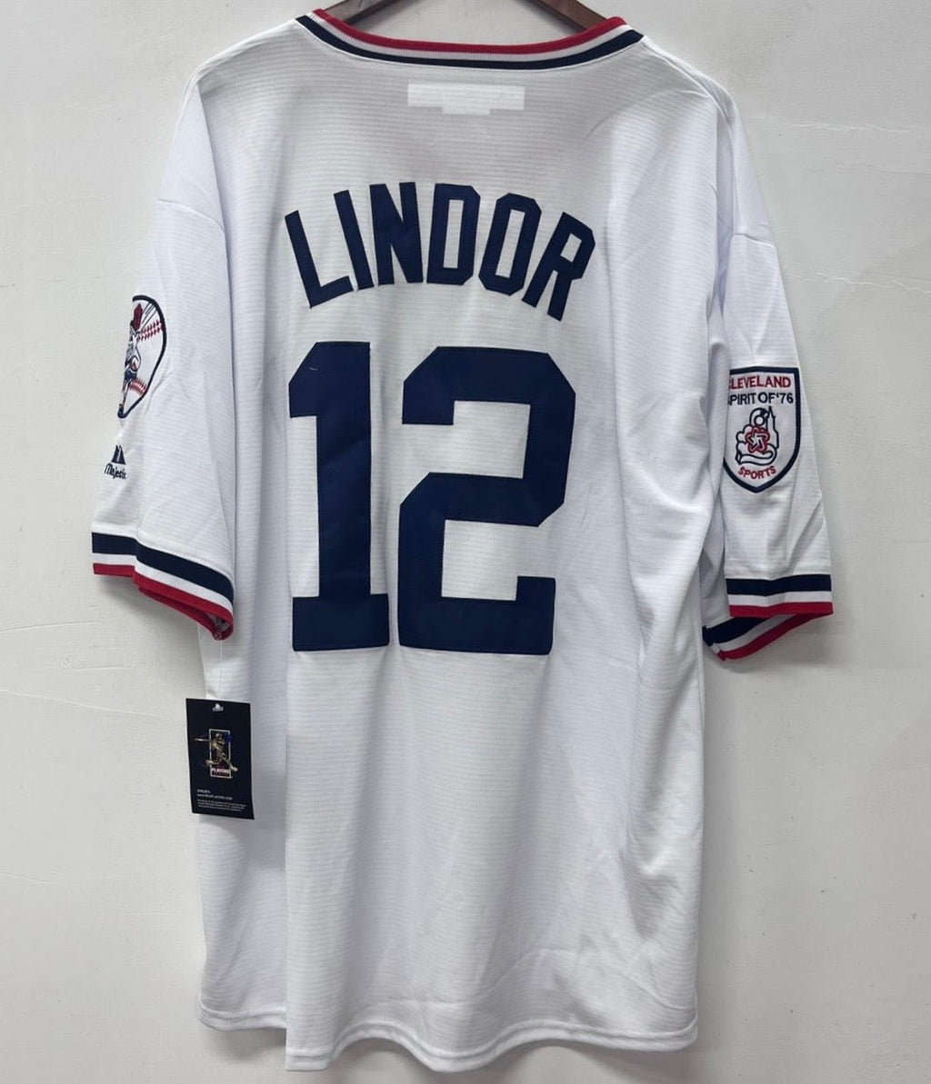 Francisco Lindor Cleveland Indians Official MLB Jersey Majestic