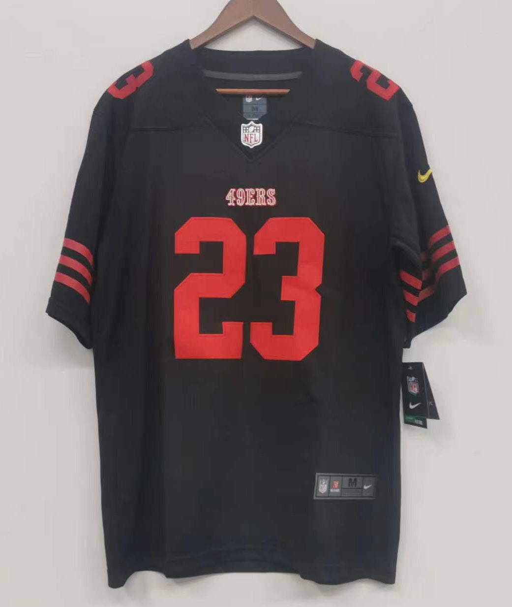Christian McCaffrey San Francisco 49ers Official NFL Jersey black