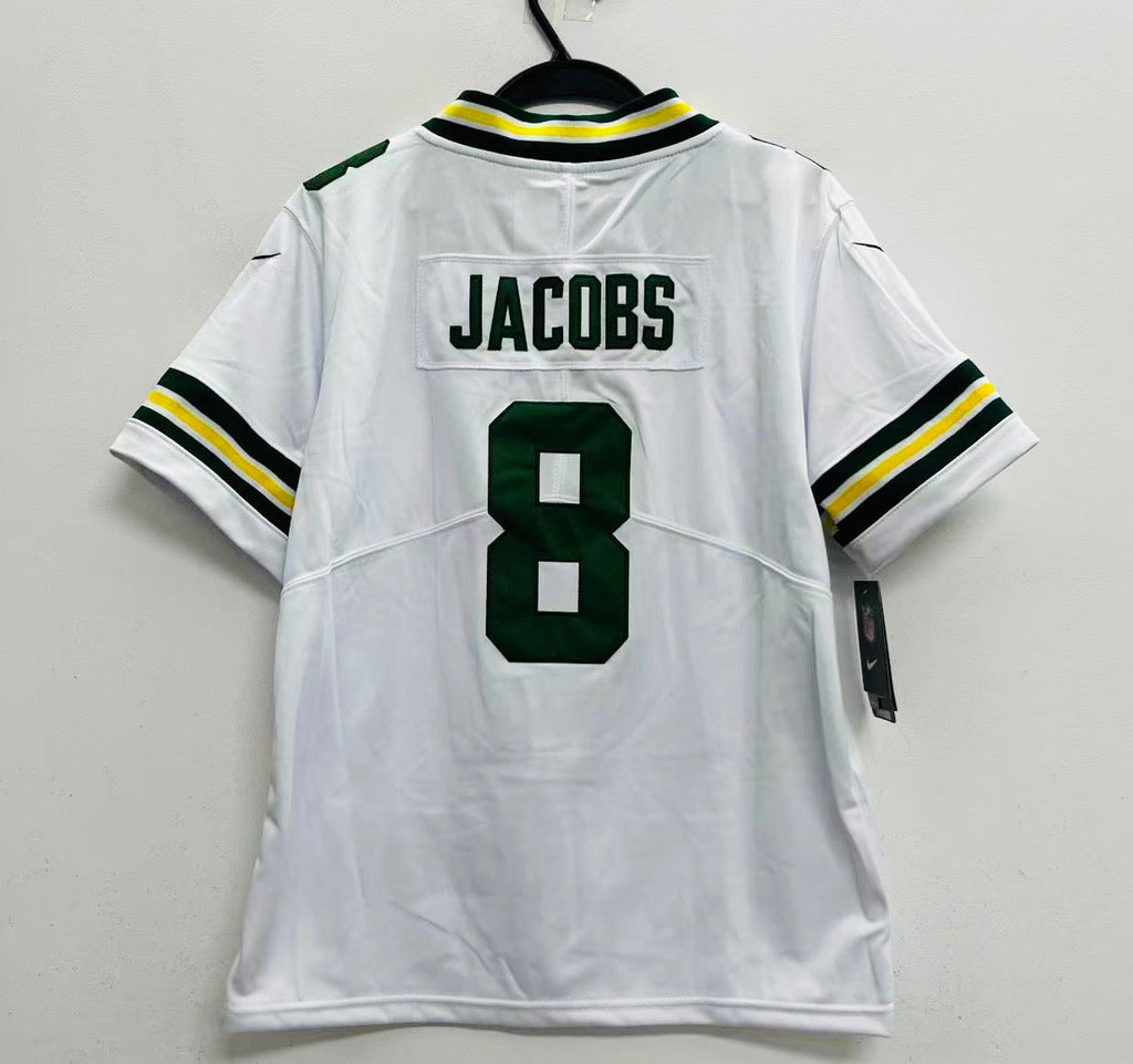 Josh Jacobs YOUTH KIDS Green Bay Packers Official NFL Jersey White
