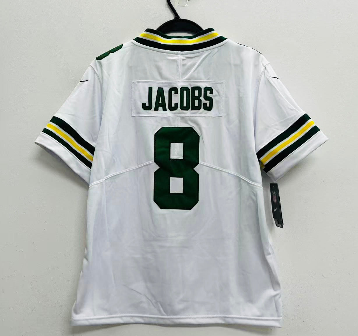 Josh Jacobs YOUTH KIDS Green Bay Packers Official NFL Jersey White