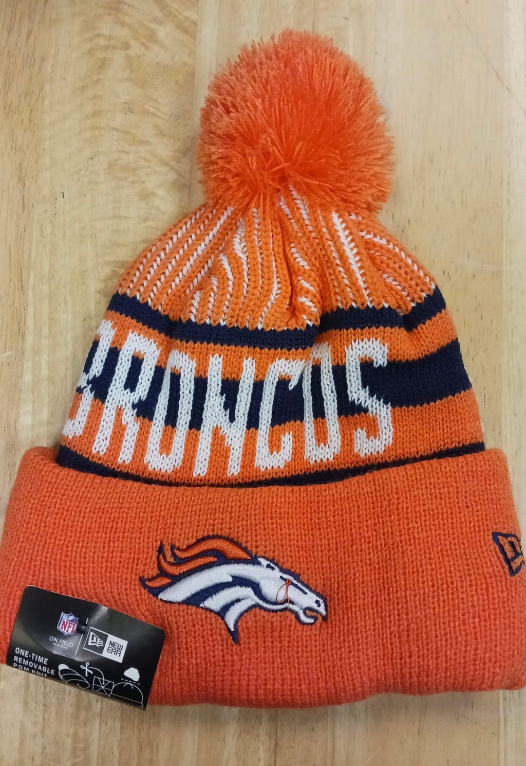 Denver Broncos NFL New Era winter Hat with Pom Pom