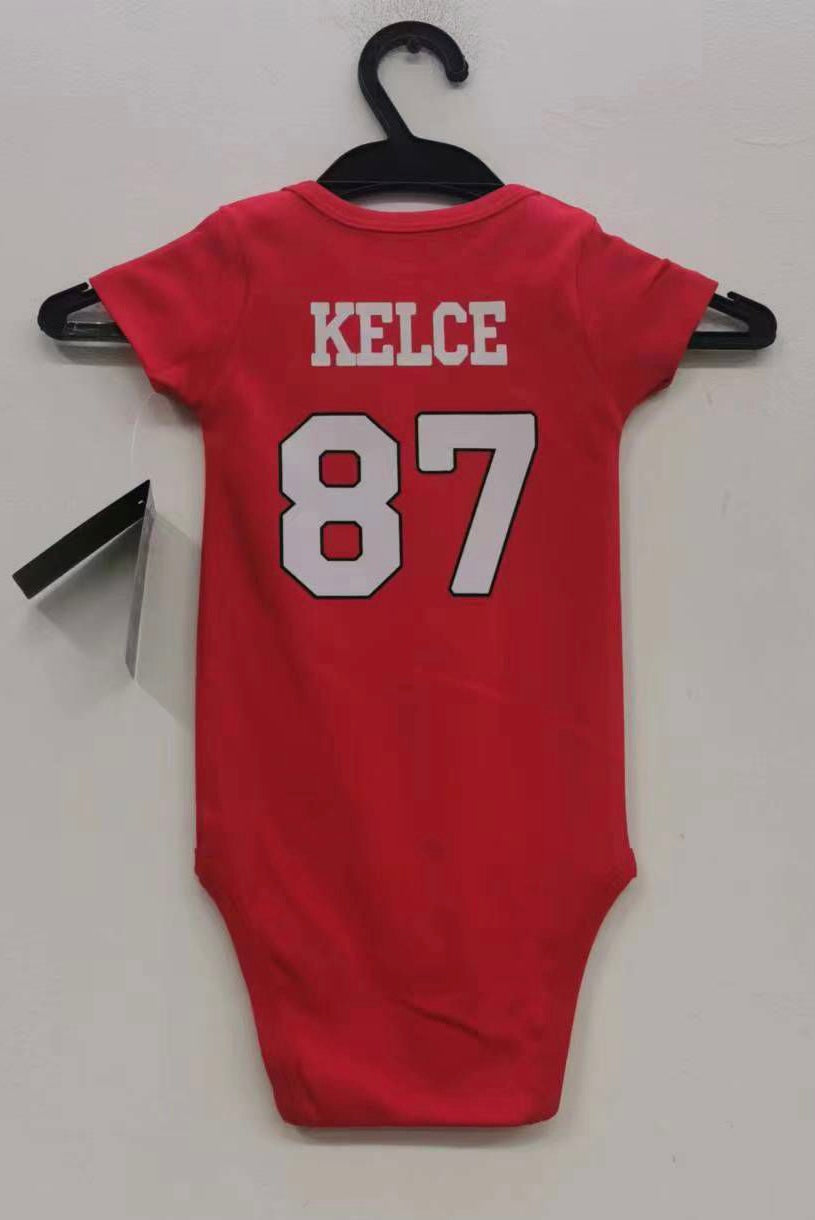 Travis Kelce Kansas City Chiefs baby onesie creeper snap suit b/t
