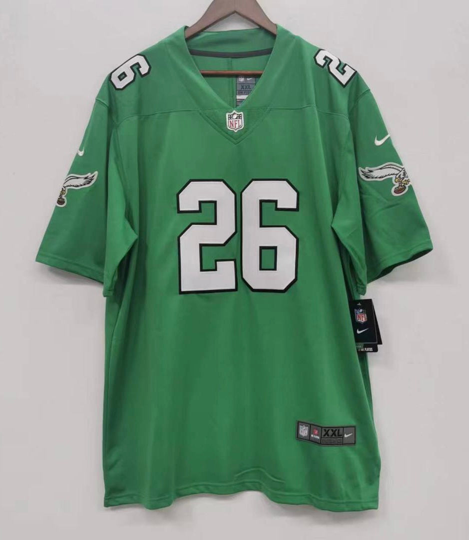 Saquon Barkley Philadelphia Eagles Official NFL Nike Jersey Kelly Green