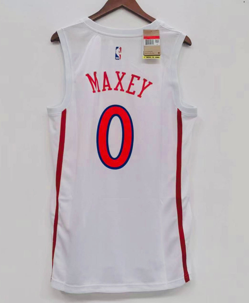 Tyrese Maxey Philadelphia 76ers Official NBA Jersey White
