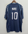 Drake Maye New England Patriots NFL Official NIKE Rivalries Collection Storm Blue Jersey