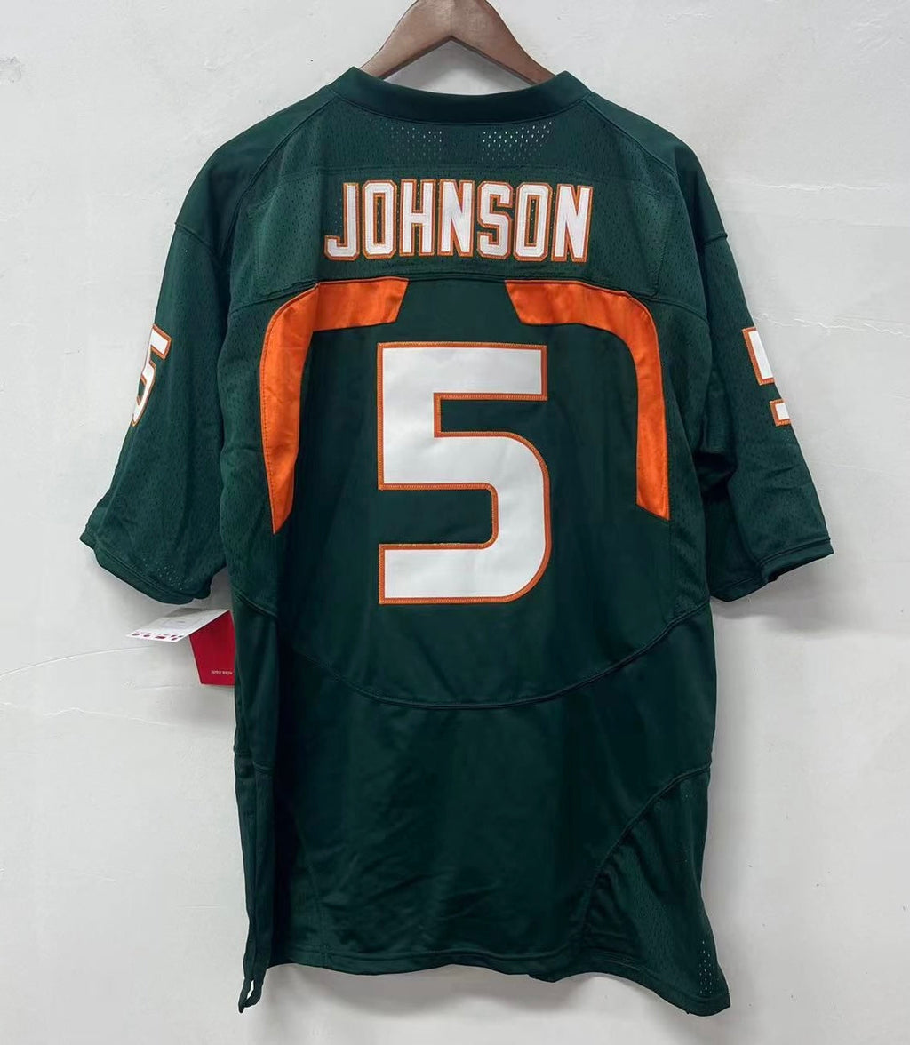 Andre Johnson or Duke Johnson Miami Hurricanes Official NCAA Nike Jersey