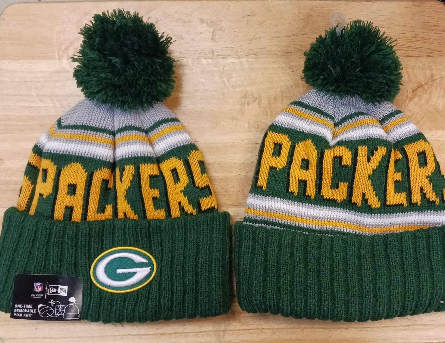 Green Bay Packers NFL New Era winter knit Hat with Pom Pom