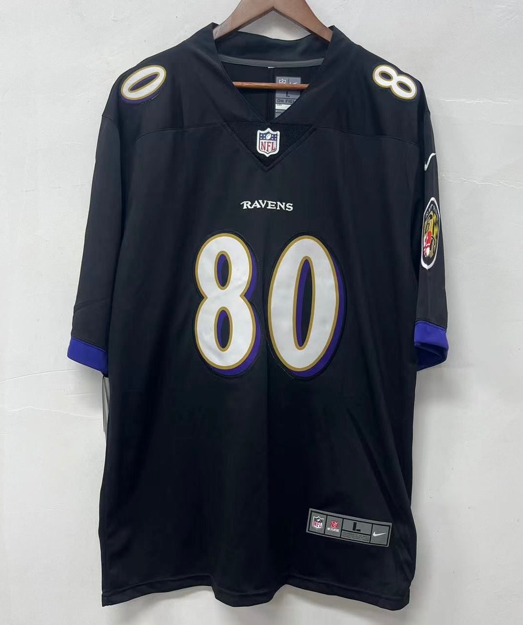 Isaiah Likely Baltimore Ravens Official NFL Jersey Nike Black