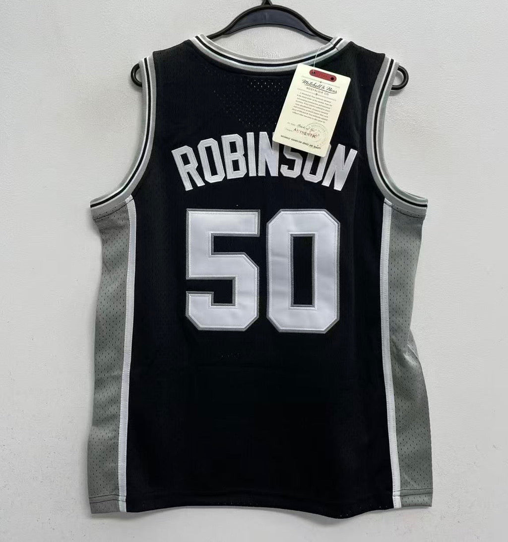 David Robinson San Antonio Spurs YOUTH Official NBA Mitchell & Ness Jersey black