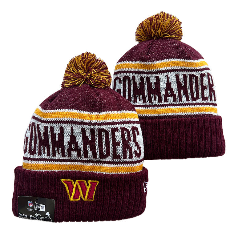 Washington Commanders NFL New Era winter knit Hat with Pom Pom