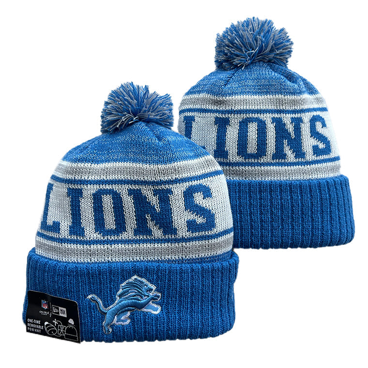 Detroit Lions NFL New Era winter knit Hat with Pom Pom