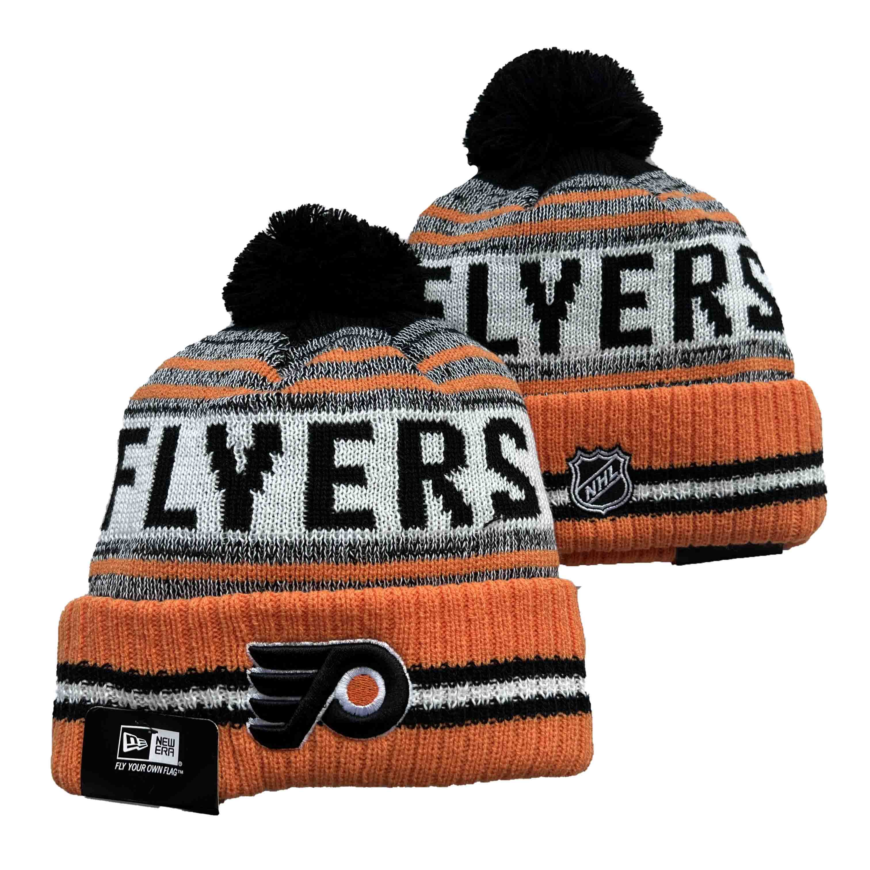 Philadelphia Flyers NHL New Era winter Hat with Pom Pom
