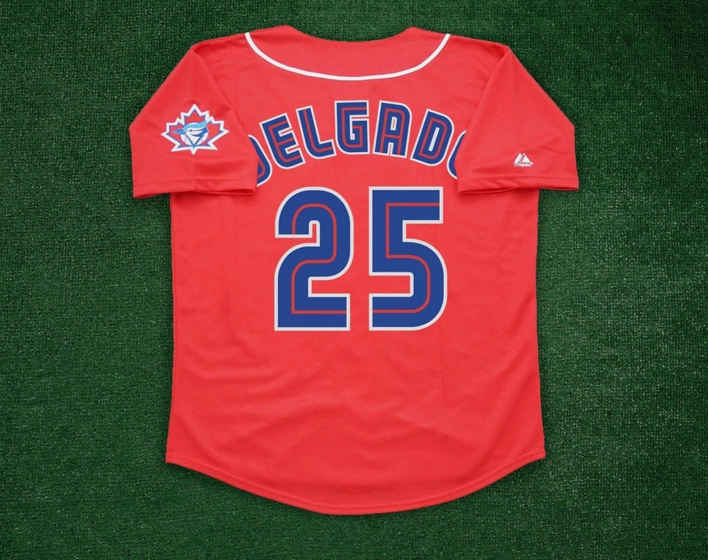 Carlos Delgado YOUTH KIDS Toronto Blue Jays Official MLB  Jersey Majestic red