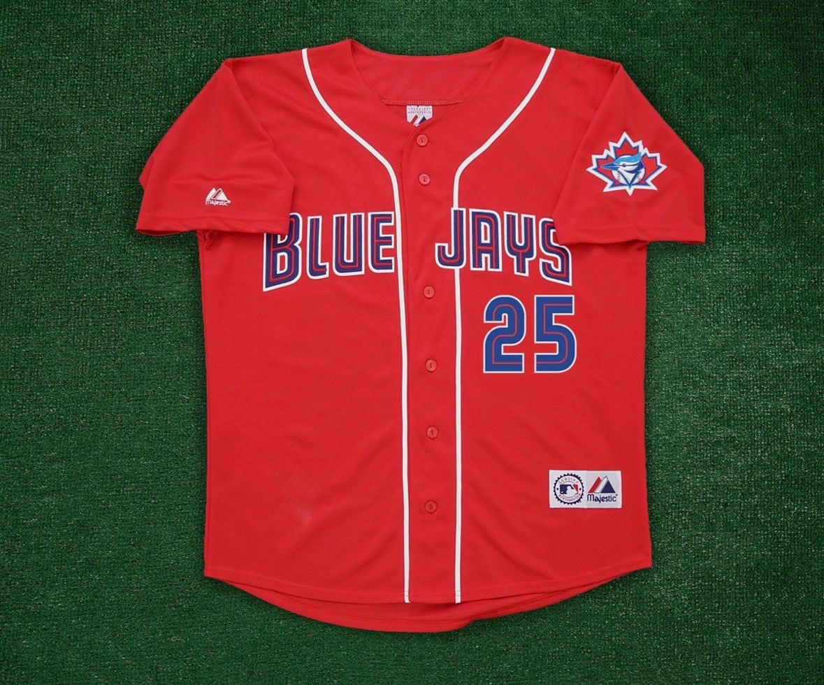Carlos Delgado YOUTH KIDS Toronto Blue Jays Official MLB  Jersey Majestic red