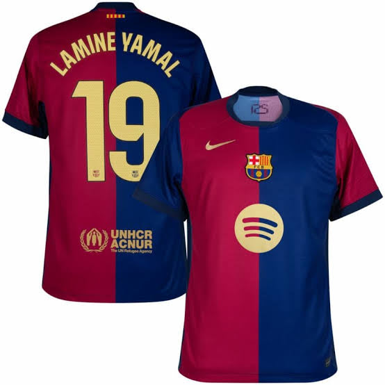 Lamine Yamal #19 Nike Barcelona Soccer Futbol Jersey