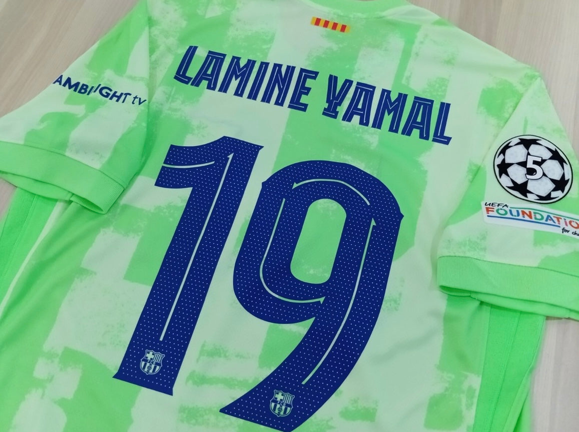 Nike Barcelona 2024/25 Stadium Third Lamine Yamal #19 Nike Soccer Futbol Jersey