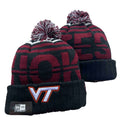 Virginia Tech Hokies NCAA New Era winter Hat with Pom Pom