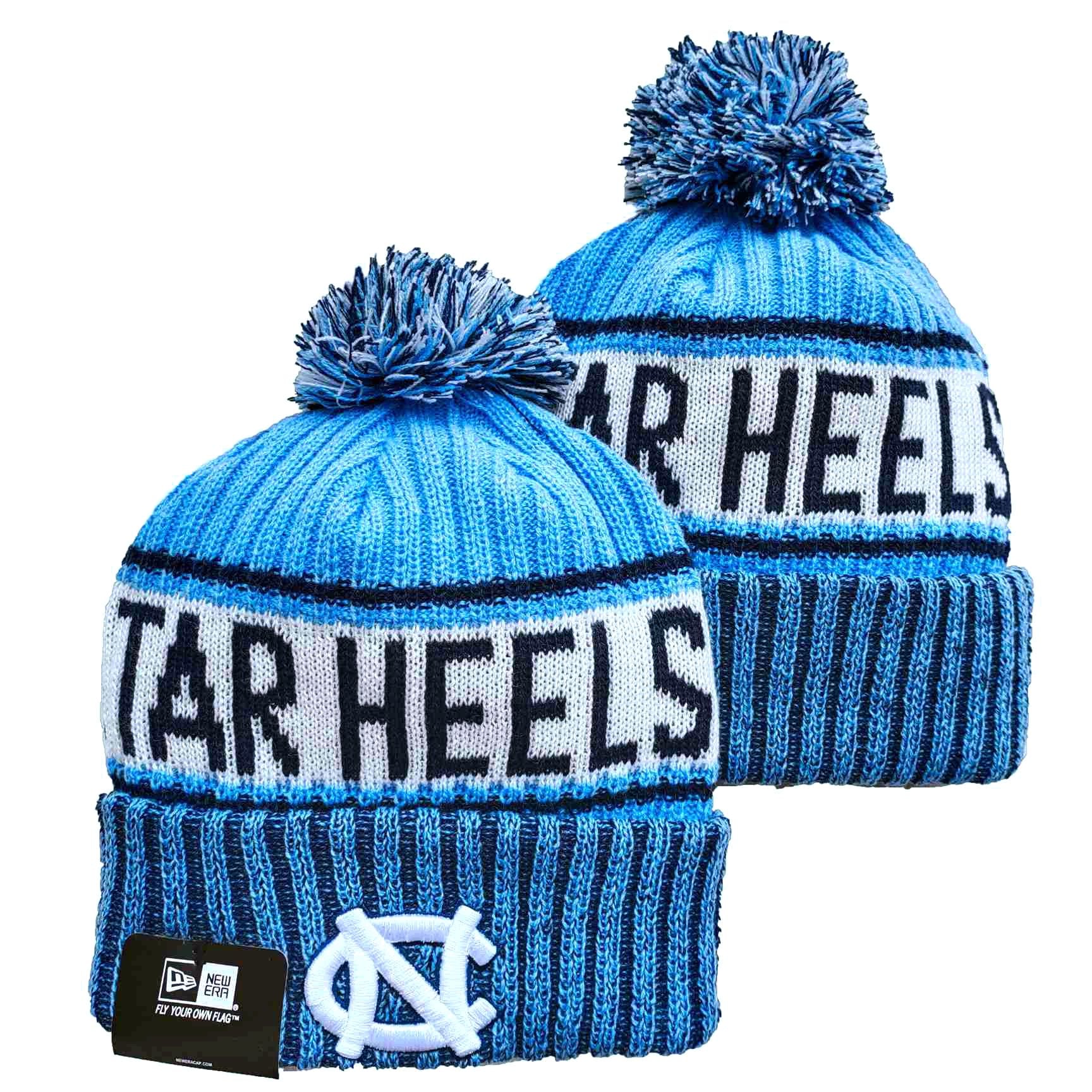 North Carolina Tar Heels NCAA New Era winter knit Hat with Pom Pom
