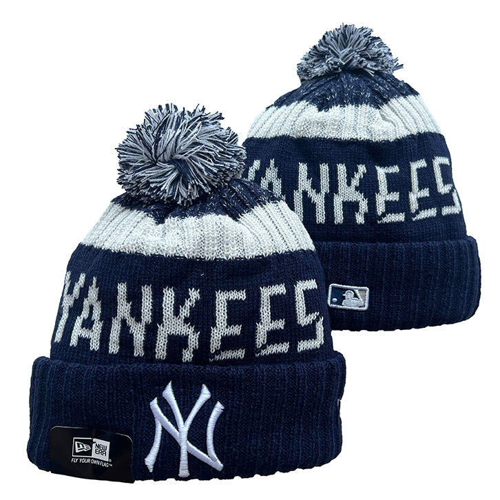 New York Yankees MLB New Era winter knit Hat with Pom Pom