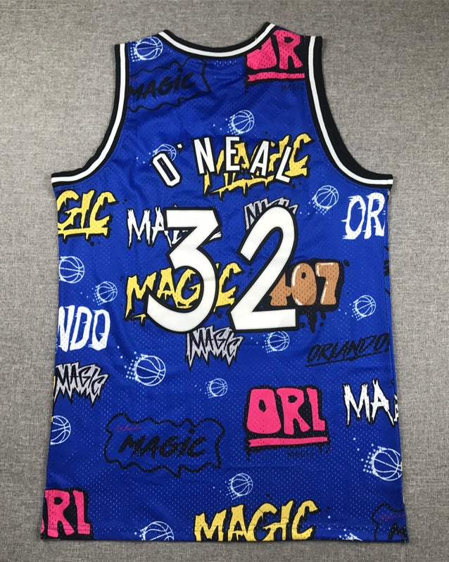 Shaquille O’Neal Orlando Magic Graffiti Jersey made by Mitchell & Ness
